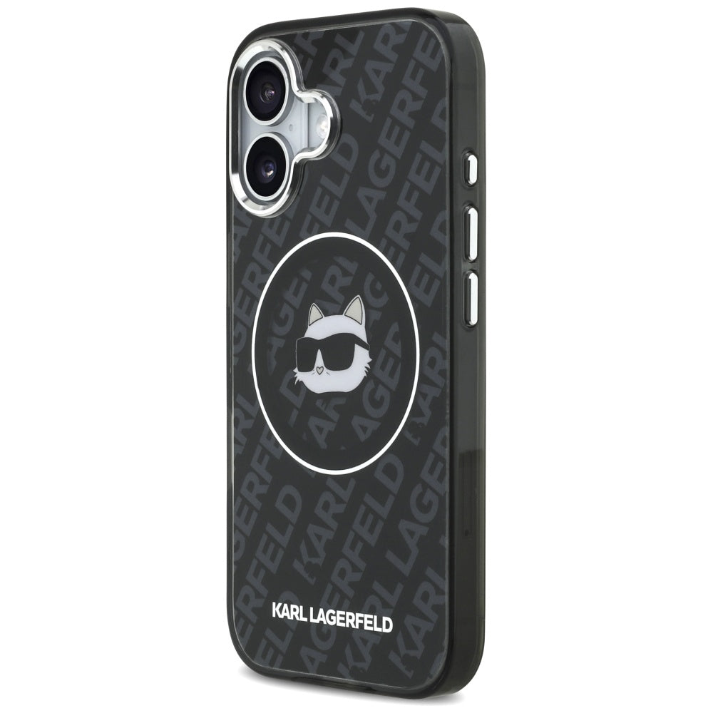 Калъф MagSafe за Apple iPhone 17, Karl Lagerfeld, IML Choupette`s Head, Черен