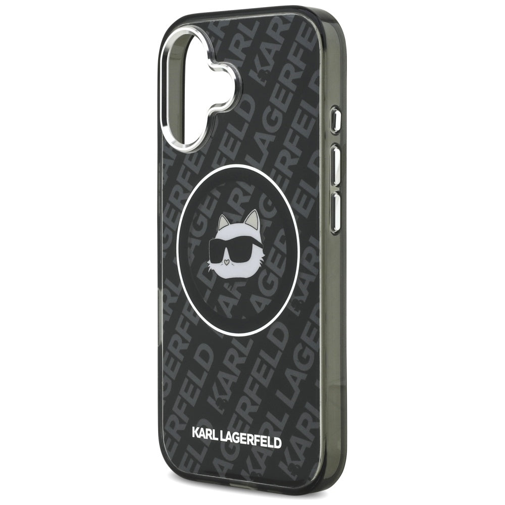 Калъф MagSafe за Apple iPhone 17, Karl Lagerfeld, IML Choupette`s Head, Черен
