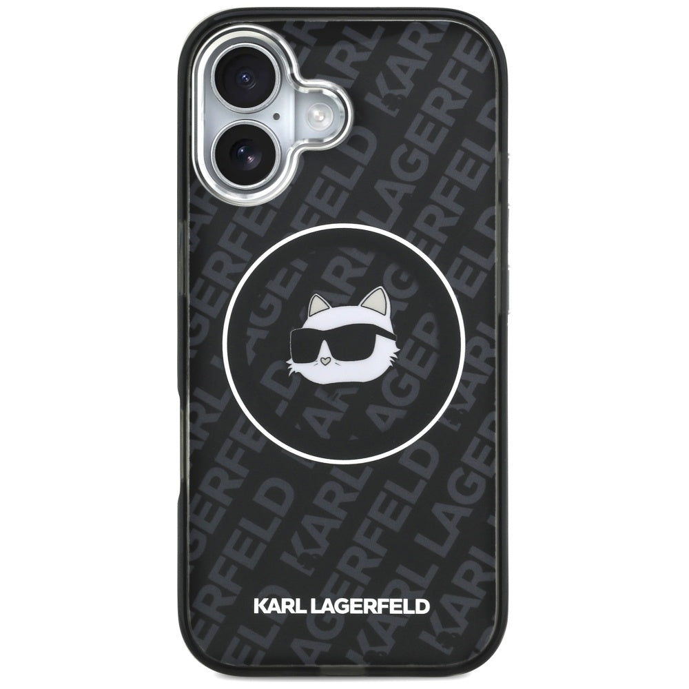 Калъф MagSafe за Apple iPhone 17, Karl Lagerfeld, IML Choupette`s Head, Черен