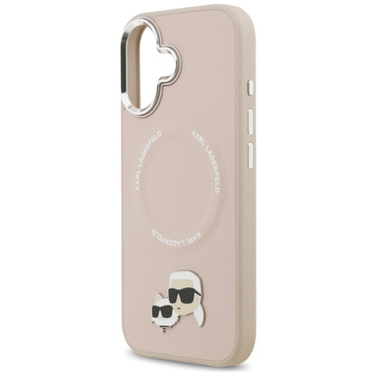 MagSafe Case for Apple iPhone 17, Karl Lagerfeld, Karl & Choupette Pins, Pink