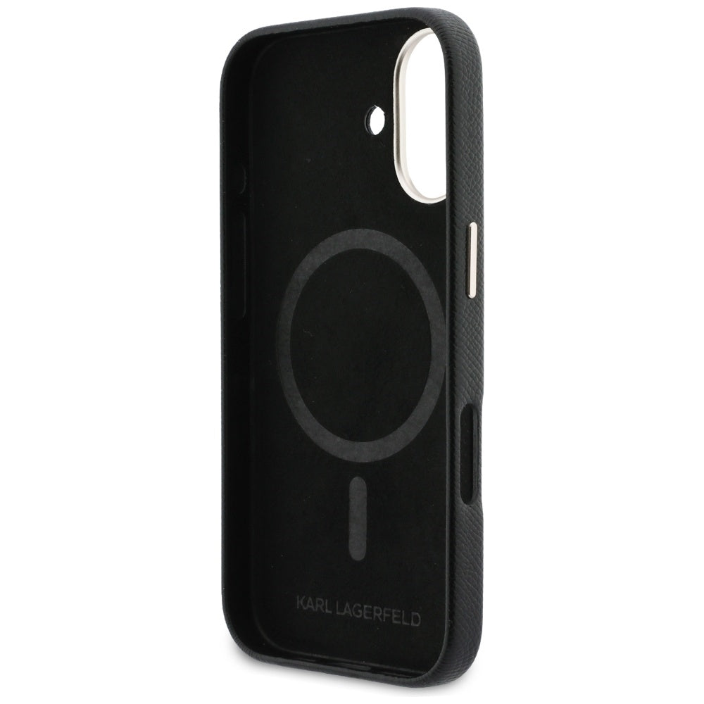 Калъф MagSafe за Apple iPhone 17, Karl Lagerfeld, Karl Head Logo, Черен