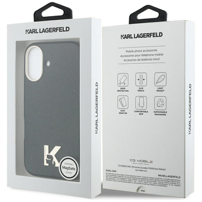 Калъф MagSafe за Apple iPhone 17, Karl Lagerfeld, Karl Head Logo, Черен
