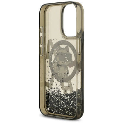 Калъф MagSafe за Apple iPhone 17, Karl Lagerfeld, Liquid Glitter Logo Choupette, Черен