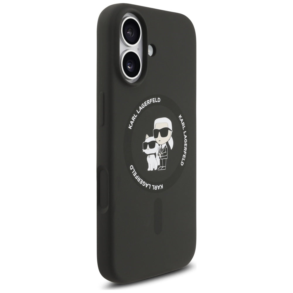 Калъф MagSafe за Apple iPhone 17, Karl Lagerfeld, Ring Karl & Choupette, Черен