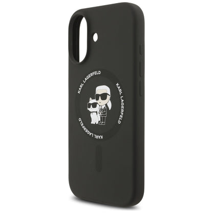 Калъф MagSafe за Apple iPhone 17, Karl Lagerfeld, Ring Karl & Choupette, Черен