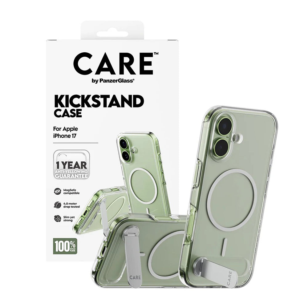 Калъф MagSafe за Apple iPhone 17, PanzerGlass, с функция стойка, прозрачен