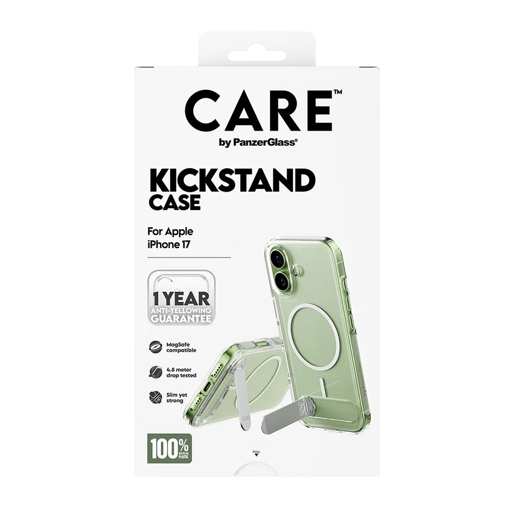 Калъф MagSafe за Apple iPhone 17, PanzerGlass, с функция стойка, прозрачен