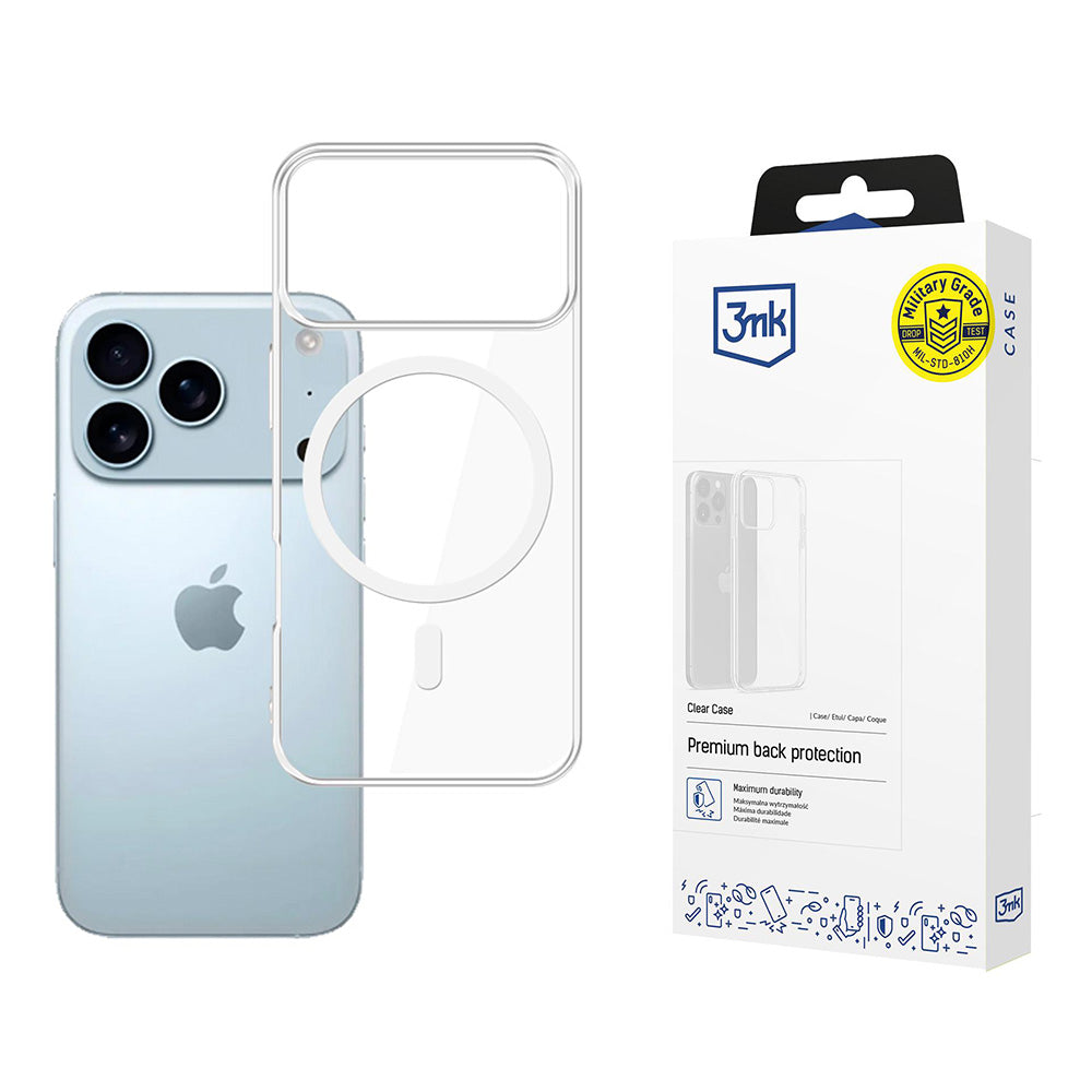 Калъф MagSafe за Apple iPhone 17 Pro, 3MK, Clear MagCase, Прозрачен