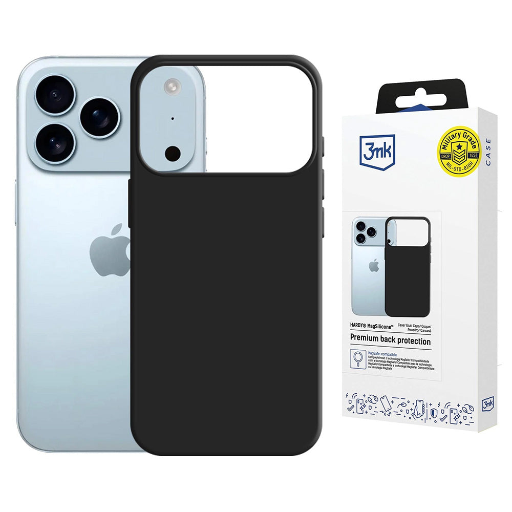 Калъф MagSafe за Apple iPhone 17 Pro, 3MK, Hardy, Черен