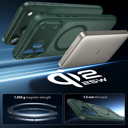 Калъф MagSafe за Apple iPhone 17 Pro, ESR, Classic Hybrid, Сатенено зелен