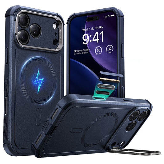 Калъф MagSafe за Apple iPhone 17 Pro, ESR, Cyber Armor Kickstand, Син