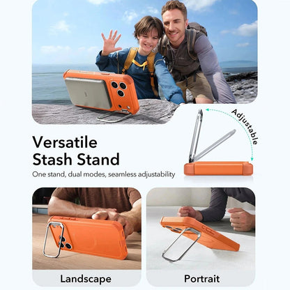 Калъф MagSafe за Apple iPhone 17 Pro, ESR, Cyber Armor Kickstand, Оранжев