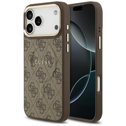 Калъф MagSafe за Apple iPhone 17 Pro, Guess, 4G Classic, Кафяв