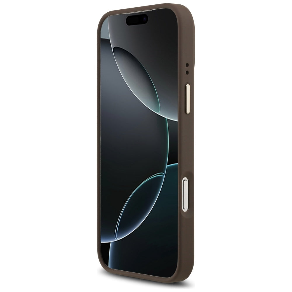 Калъф MagSafe за Apple iPhone 17 Pro, Guess, 4G Classic, Кафяв