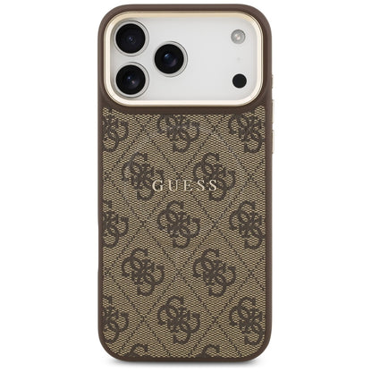 Калъф MagSafe за Apple iPhone 17 Pro, Guess, 4G Classic, Кафяв