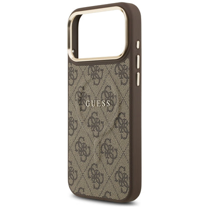 Калъф MagSafe за Apple iPhone 17 Pro, Guess, 4G Classic, Кафяв