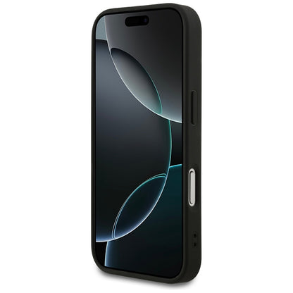 Калъф MagSafe за Apple iPhone 17 Pro, Guess, 4G Ring Classic Logo, Черен