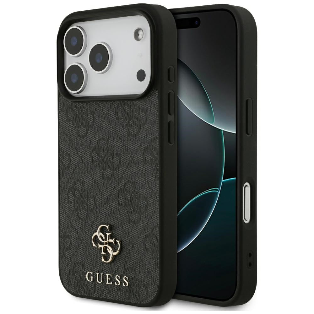 Калъф MagSafe за Apple iPhone 17 Pro, Guess, 4G Small and Classic Logo, Черен