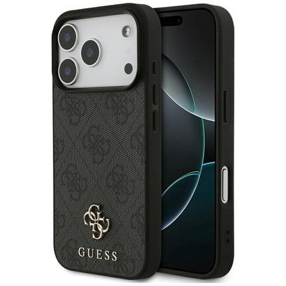 Калъф MagSafe за Apple iPhone 17 Pro, Guess, 4G Small and Classic Logo, Черен