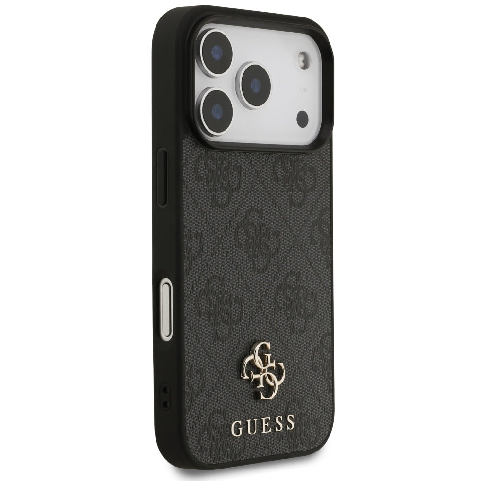 Калъф MagSafe за Apple iPhone 17 Pro, Guess, 4G Small and Classic Logo, Черен
