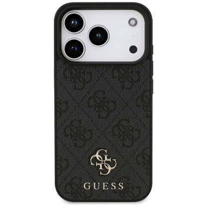 Калъф MagSafe за Apple iPhone 17 Pro, Guess, 4G Small and Classic Logo, Черен