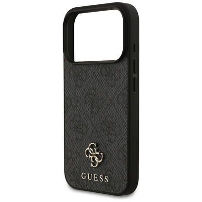 Калъф MagSafe за Apple iPhone 17 Pro, Guess, 4G Small and Classic Logo, Черен