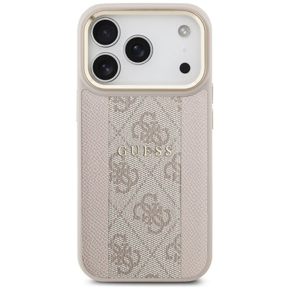 Калъф MagSafe за Apple iPhone 17 Pro, Guess, 4G Stripe, Розов