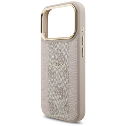 Калъф MagSafe за Apple iPhone 17 Pro, Guess, 4G Stripe, Розов