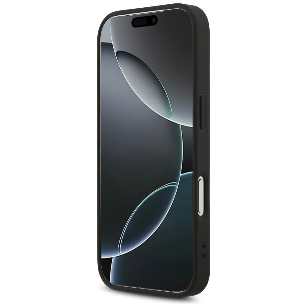 Калъф MagSafe за Apple iPhone 17 Pro, Guess, 4G Triangle Strass, Черен