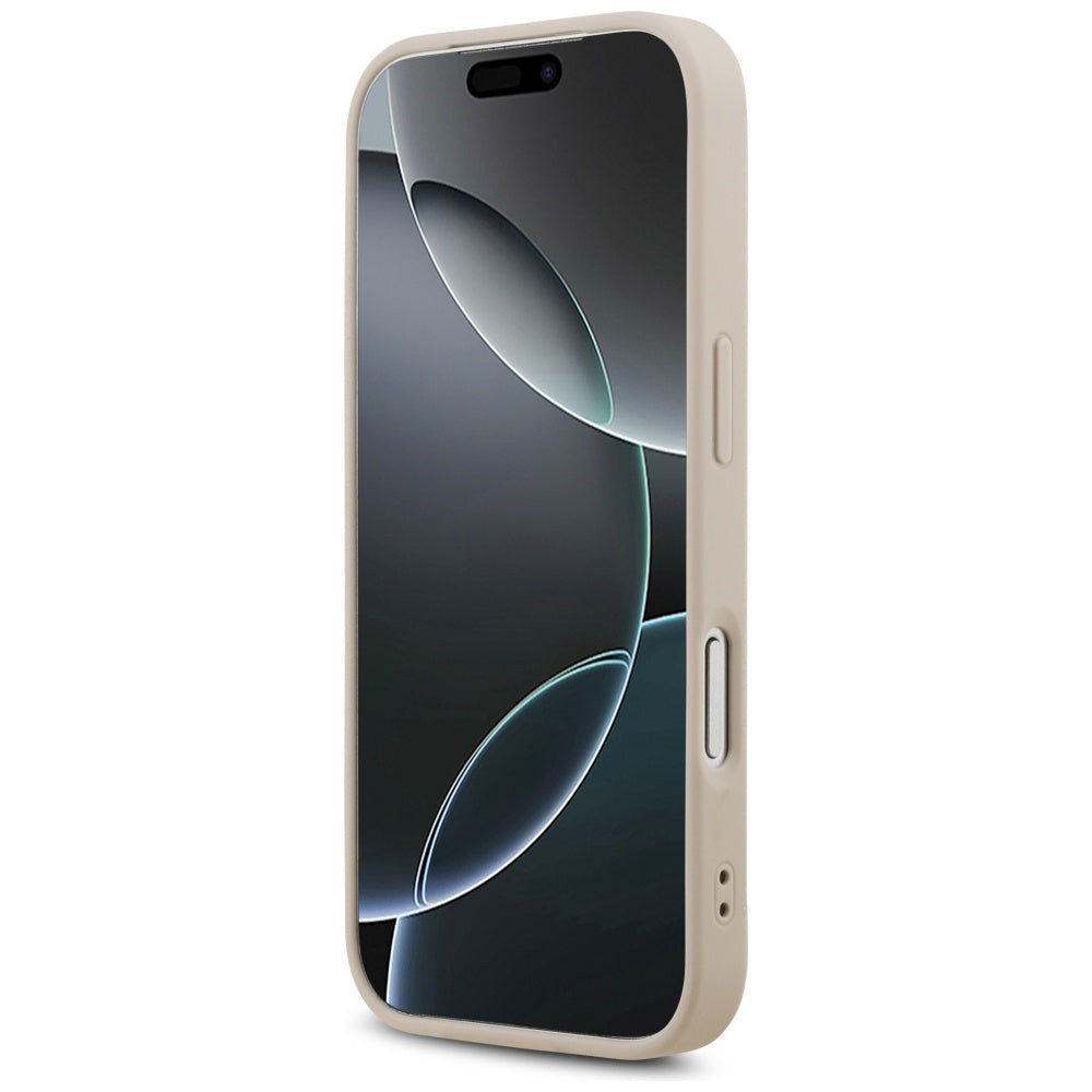 Калъф MagSafe за Apple iPhone 17 Pro, Guess, 4G Triangle Strass, Розов