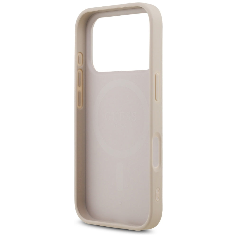 Калъф MagSafe за Apple iPhone 17 Pro, Guess, 4G Triangle Strass, Розов