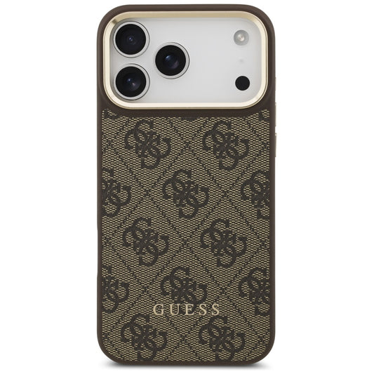 Калъф MagSafe за Apple iPhone 17 Pro, Guess, Cardslot 4G, Кафяв