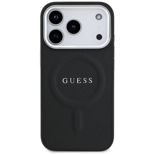 Калъф MagSafe за Apple iPhone 17 Pro, Guess, Classic Logo, Черен