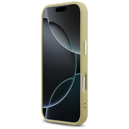 Калъф MagSafe за Apple iPhone 17 Pro, Guess, Glitter Triangle Logo, Златист
