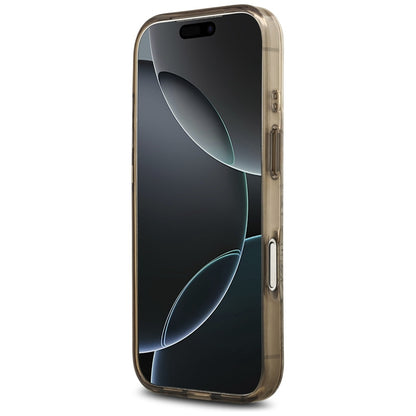 Калъф MagSafe за Apple iPhone 17 Pro, Guess, IML Flower and Tonal Circle, Кафяв