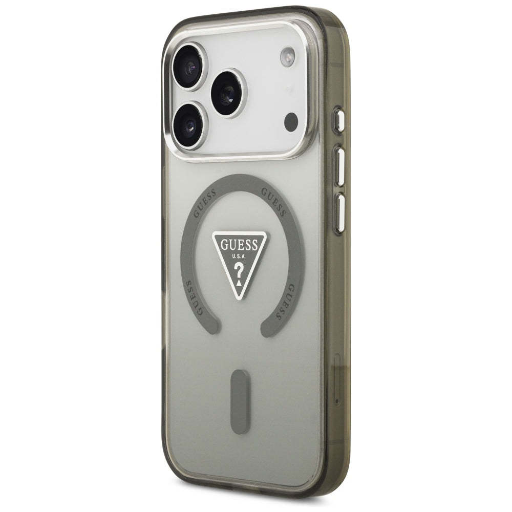 Калъф MagSafe за Apple iPhone 17 Pro, Guess, IML Gradient Triangle Logo, Каки