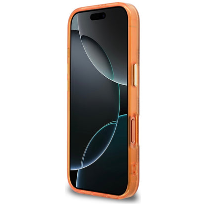 Калъф MagSafe за Apple iPhone 17 Pro, Guess, IML Peony Dot, Оранжев