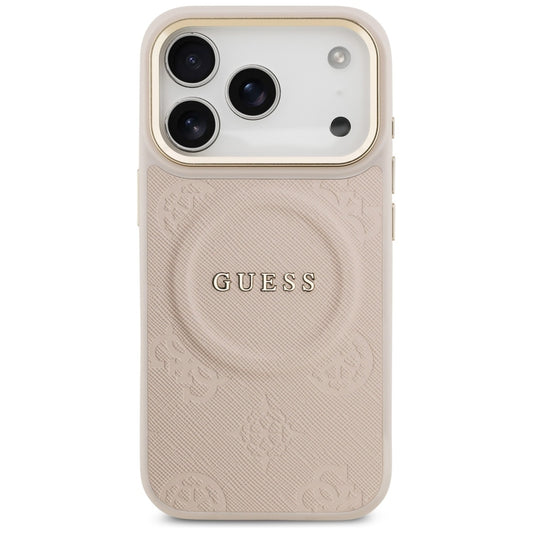 Калъф MagSafe за Apple iPhone 17 Pro, Guess, Peony Hot Stamp, Розов