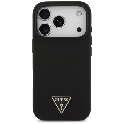 Калъф MagSafe за Apple iPhone 17 Pro, Guess, Triangle Logo, Черен