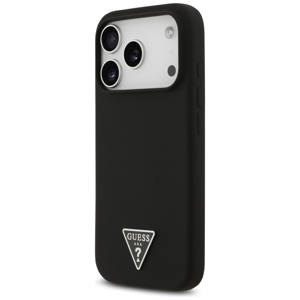 Калъф MagSafe за Apple iPhone 17 Pro, Guess, Triangle Logo, Черен