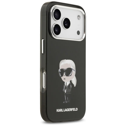 MagSafe Case for Apple iPhone 17 Pro, Karl Lagerfeld, IML Aquarelle Karl Ikonik, Black