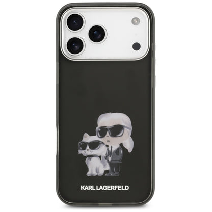 Калъф MagSafe за Apple iPhone 17 Pro, Karl Lagerfeld, IML Aquarelle Logo Karl & Choupette, Черен