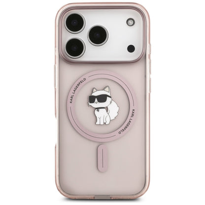 Калъф MagSafe за Apple iPhone 17 Pro, Karl Lagerfeld, IML Choupette, Розов