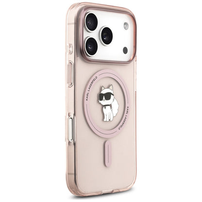 Калъф MagSafe за Apple iPhone 17 Pro, Karl Lagerfeld, IML Choupette, Розов