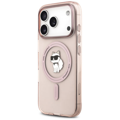 Калъф MagSafe за Apple iPhone 17 Pro, Karl Lagerfeld, IML Choupette, Розов