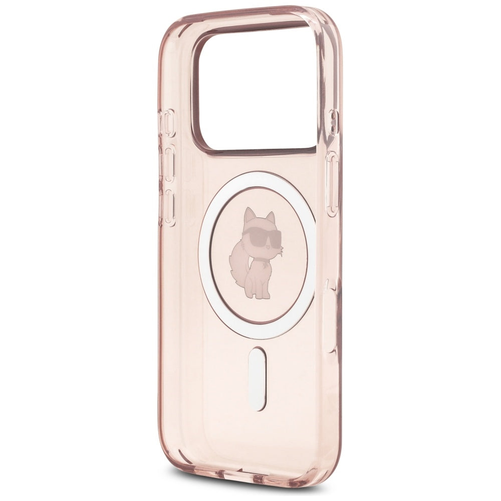 Калъф MagSafe за Apple iPhone 17 Pro, Karl Lagerfeld, IML Choupette, Розов