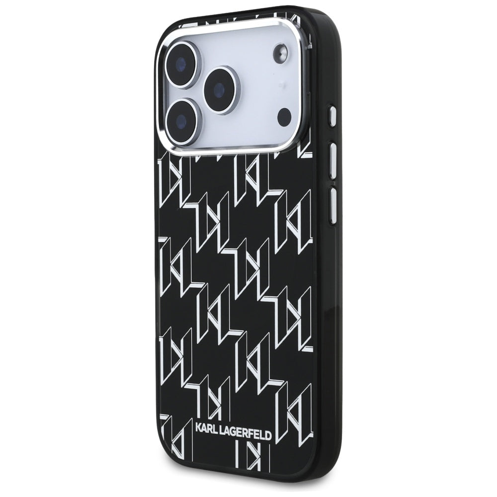 Калъф MagSafe за Apple iPhone 17 Pro, Karl Lagerfeld, IML KL Monogram, Черен