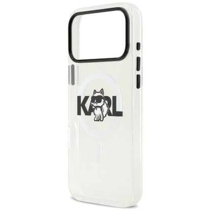 Калъф MagSafe за Apple iPhone 17 Pro, Karl Lagerfeld, IML Sketch Logo Choupette, Прозрачен