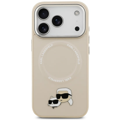 Калъф MagSafe за Apple iPhone 17 Pro, Karl Lagerfeld, Karl & Choupette Pins, Бежов