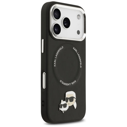 Калъф MagSafe за Apple iPhone 17 Pro, Karl Lagerfeld, Karl & Choupette Pins, Черен
